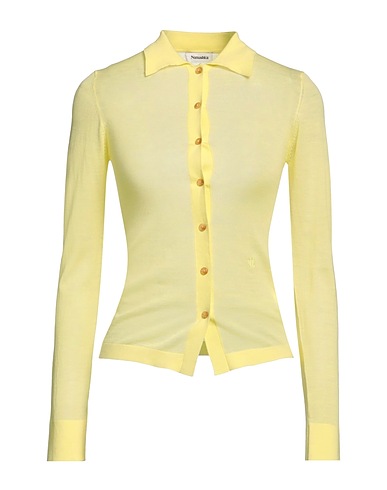 NANUSHKA Solid colour shirts & blouses Yellow 100% Merino Wool