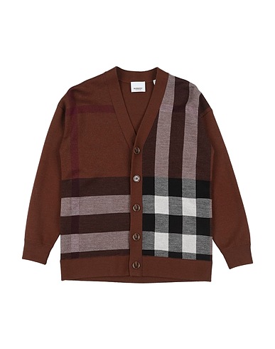 BURBERRY Strickjacke Braun 96% Wolle, 3% Polyamid, 1% Elastan