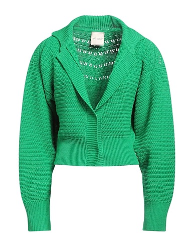 ART ESSAY Cardigan Verde 100% Cotone
