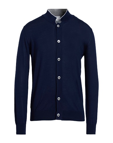ELEVENTY Cardigan PLATINUM Navy 70% Wool, 30% Silk