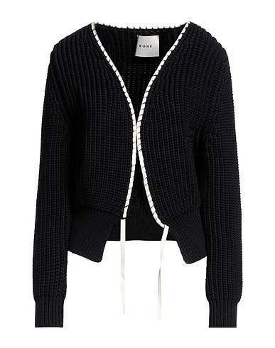 RÓHE Cardigan Black 70% Organic cotton, 30% Recycled polyamide