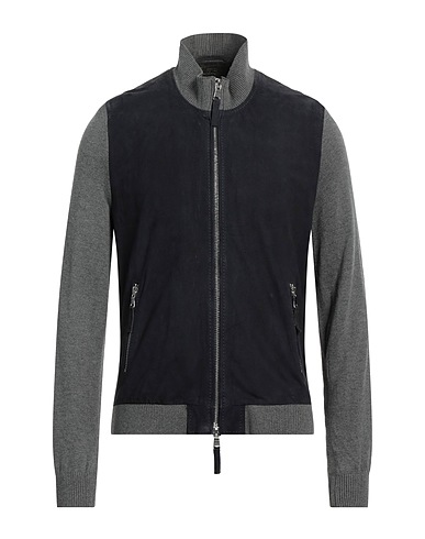 THE JACK AND JACKIE LEATHERS Cardigan Midnight blue Leather, Viscose