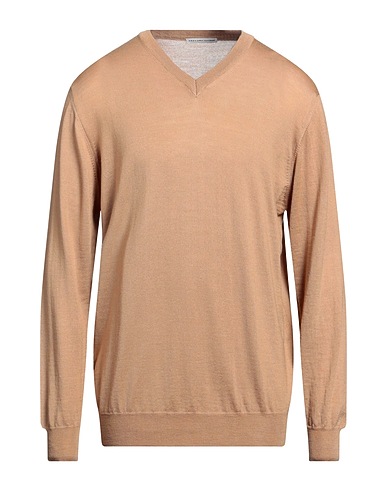 GREY DANIELE ALESSANDRINI Sweater Camel 100% Wool