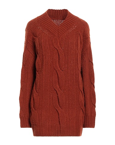 MAX&Co. Polo neck Brown 50% Wool, 47% Acrylic, 3% Elastane