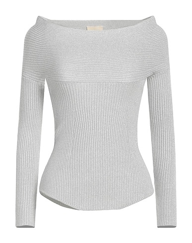 KHAITE Jumper Light grey 38% Virgin Wool, 36% Polyester, 17% Metallic fiber, 8% Polyamide, 1% Elastane