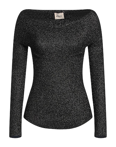 KHAITE Jumper Black 38% Virgin Wool, 36% Polyester, 17% Metallic fiber, 8% Polyamide, 1% Elastane