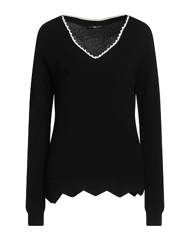HIGH Sweater Black 55% Wool, 45% Cotton