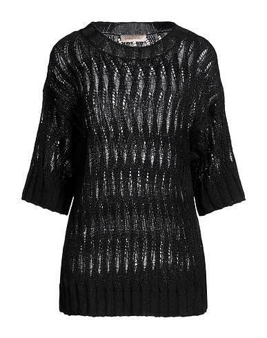 GENTRYPORTOFINO プルオーバー ブラック リネン 70% / シルク 30%