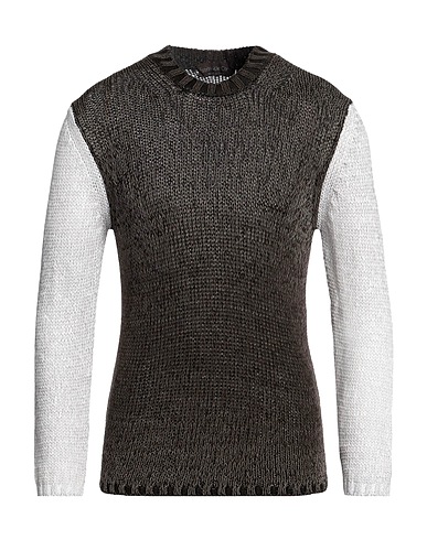 FABRIZIO DEL CARLO Jumper Dark green 100% Cotton