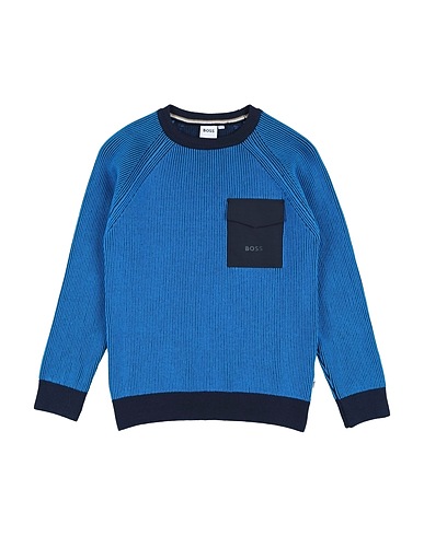 BOSS Jumper Azure 100% Cotton, Polyester