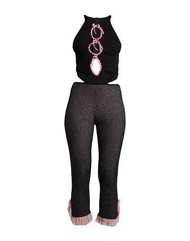 CORMIO Jumpsuits and Dungarees Black 50% Cotton, 35% Viscose, 8% Polyamide, 7% Metal