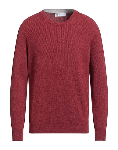 BRUNELLO CUCINELLI Maglia in Cachemire Bordeaux 100% Cachemire