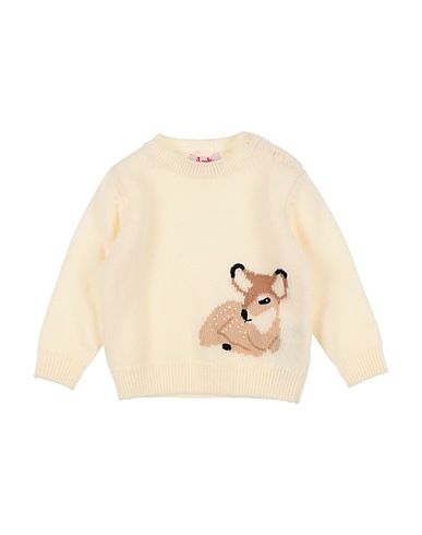 IL GUFO Pullover Panna 100% Lana Vergine