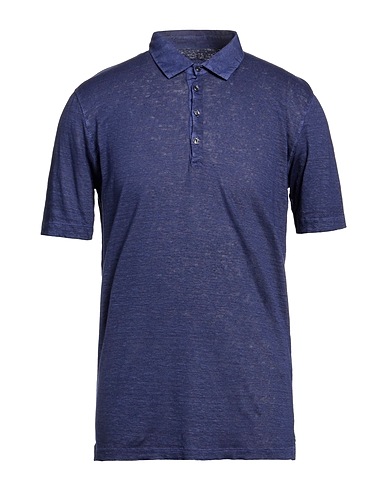 120% LINO Polo shirt Navy blue 100% Linen