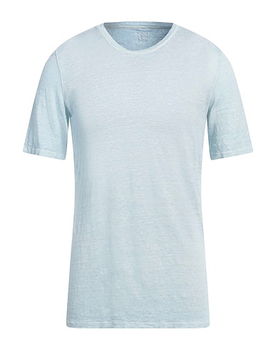 120% LINO Basic T-shirt Sky blue 100% Linen