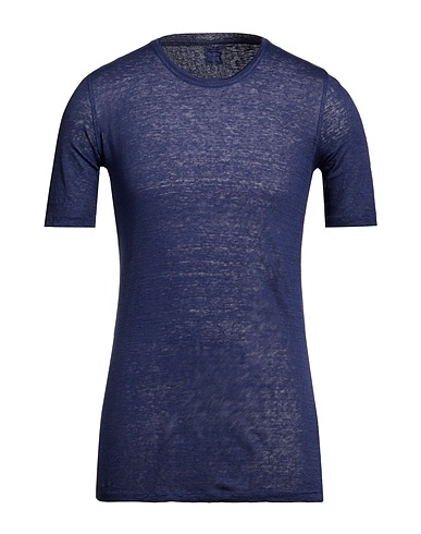 120% LINO Basic T-Shirt Navy blue 100% Linen