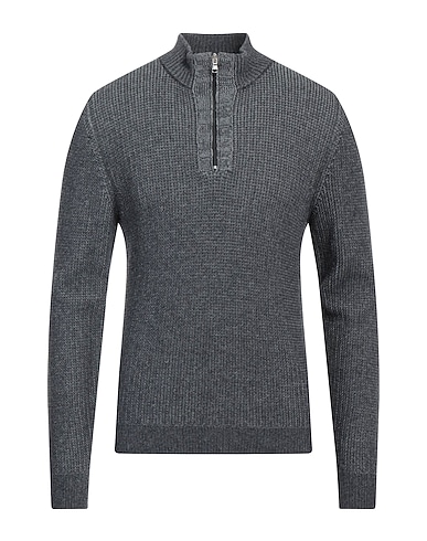 HERITAGE Jumper with zip Grey 35% Polyamide, 30% Wool, 30% Viscose, 5% Cashmere