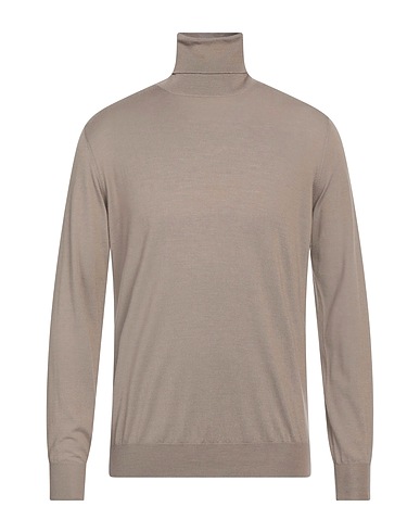FILIPPO DE LAURENTIIS Rollkragenpullover Khaki 70% Super 140s Wolle, 20% Seide, 10% Kaschmir