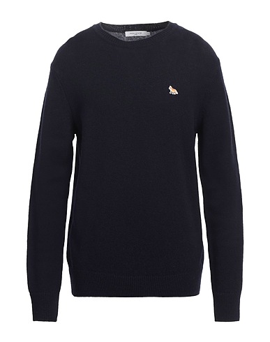 MAISON KITSUNÉ Pullover Blu notte 100% Lana