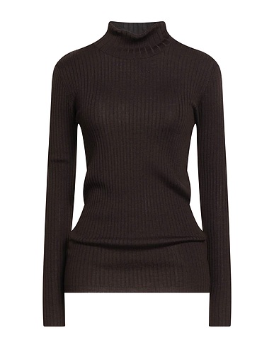 PATRIZIA PEPE Turtleneck Dark brown 100% Organic wool
