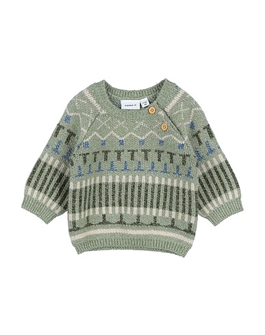 NAME IT® Pullover Verde militare 57% Cotone, 28% Acrilico, 15% Poliestere