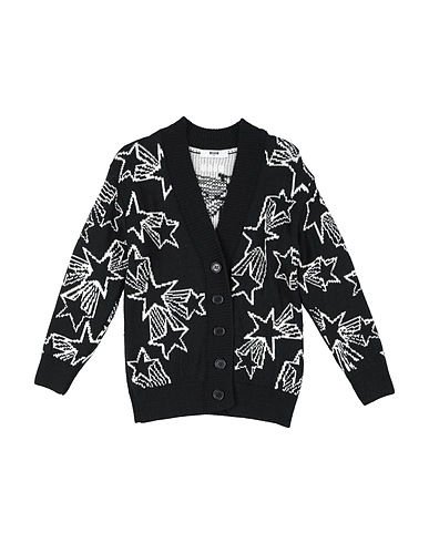 MSGM Strickjacke Schwarz 50% Acryl, 50% Wolle