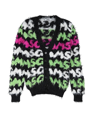 MSGM Cardigan Black 100% Polyamide