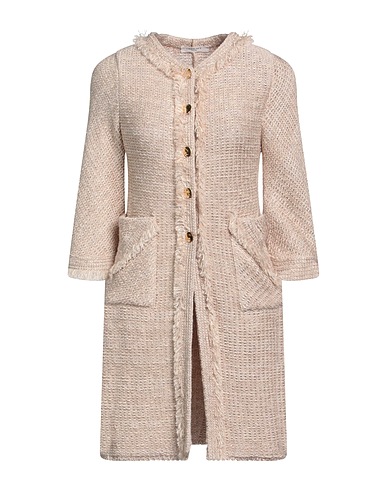 CHARLOTT Cardigan Beige 42% Cotton, 32% Viscose, 26% Linen, Polyester