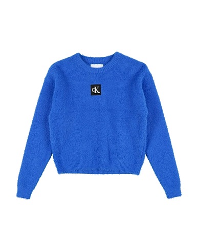 CALVIN KLEIN JEANS Pullover Blu china 55% Nylon, 45% Cotone