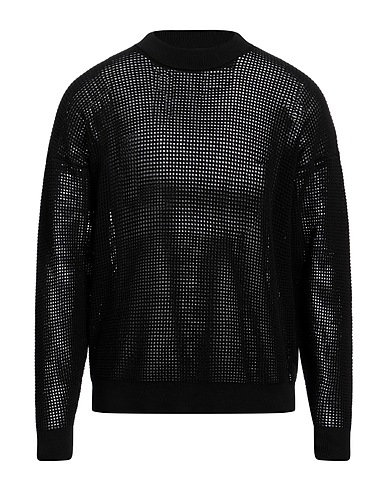 GCDS Jumper Black 50% Cotton, 50% Acrylic