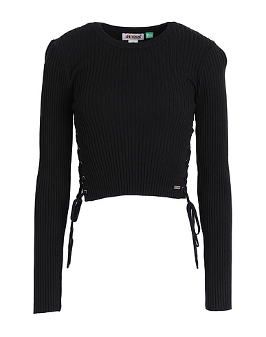 GUESS プルオーバー ブラック レーヨン 71% / ナイロン 29%