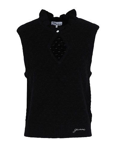GANNI Jumper Black 32% Alpaca wool, 32% Merino Wool, 30% Polyamide, 6% Elastane