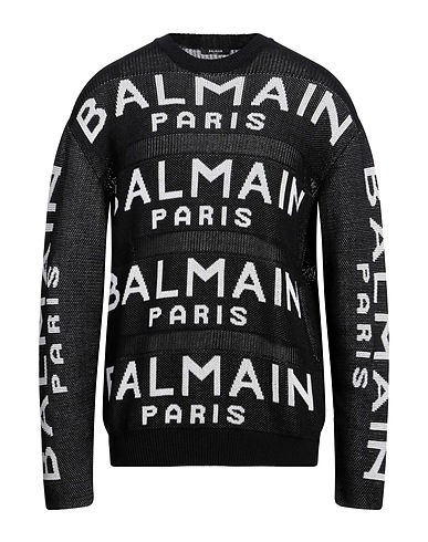 BALMAIN Sweater Black 78% Cotton, 22% Polyamide, Elastane