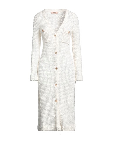 TWINSET Cardigan White 51% Cotton, 30% Polyamide, 19% Polyester, Viscose