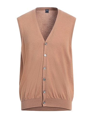FEDELI Cardigan Camel 100% Cachemire