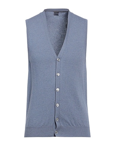 FEDELI Cardigan Slate blue 100% Cashmere