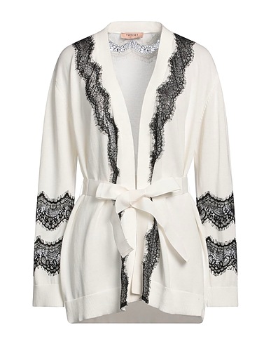 TWINSET Strickjacke Weiß 100% Baumwolle, Polyester, Polyamid