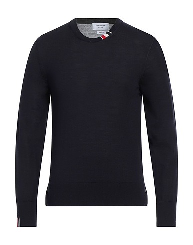 THOM BROWNE Jumper Midnight blue 99% Virgin Wool, 1% Polyamide