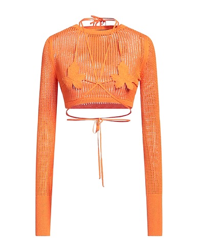 ANDREĀDAMO Sweater Orange 80% Viscose, 10% Polyester, 9% Polyamide, 1% Elastane