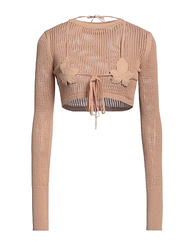 ANDREĀDAMO Sweater Light brown 80% Viscose, 10% Polyester, 9% Polyamide, 1% Elastane
