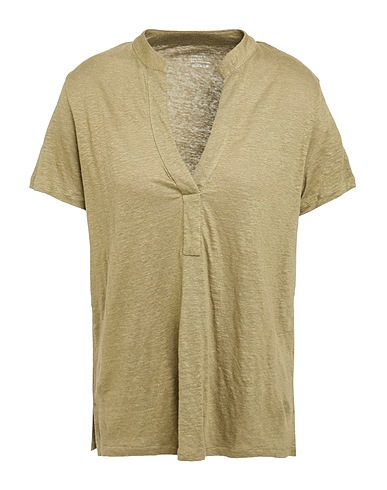 MAJESTIC FILATURES T-shirt Military green 94% Linen, 6% Elastane