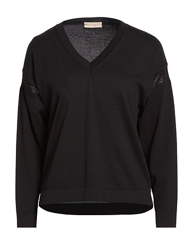 PUROTATTO Pullover Schwarz 100% Baumwolle