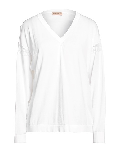 PUROTATTO Sweater White 100% Cotton