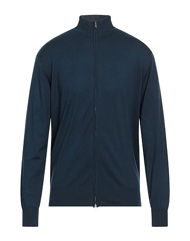 CASHMERE COMPANY Cardigan Navy blue 70% Cotton, 15% Cashmere, 15% Silk