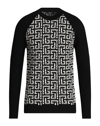 BALMAIN Jumper Black 79% Virgin Wool, 16% Cotton, 5% Polyamide
