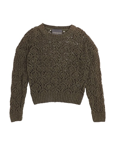 TRUSSARDI JUNIOR Pullover Militärgrün 75% Baumwolle, 25% Nylon