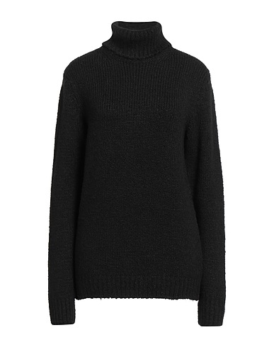 BRIAN DALES Polo neck Black 67% Acrylic, 10% Wool, 10% Viscose, 8% Polyamide, 5% Alpaca wool
