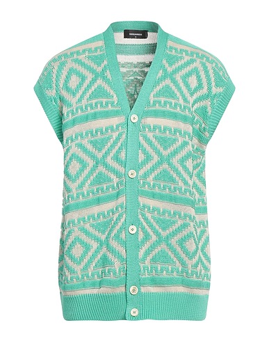 DSQUARED2 Cardigan Verde chiaro 60% Cotone, 40% Lino