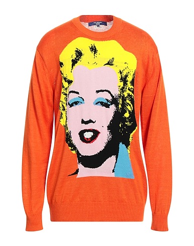 JUNYA WATANABE Pullover Orange 80% Lin, 15% Coton, 3% Acrylique, 2% Laine