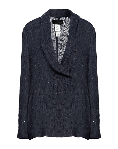 FABIANA FILIPPI Blazer Navy blue 81% Linen, 14% Polyamide, 3% Cotton, 2% Polyester